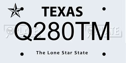 Q280TM Texas License Plate