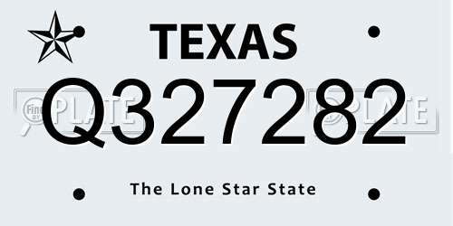 Q327282 Texas License Plate