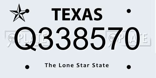 Q338570 Texas License Plate
