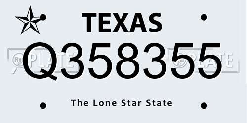 Q358355 Texas License Plate