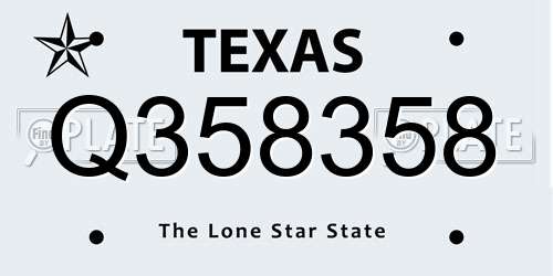 Q358358 Texas License Plate