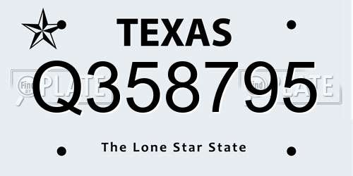 Q358795 Texas License Plate