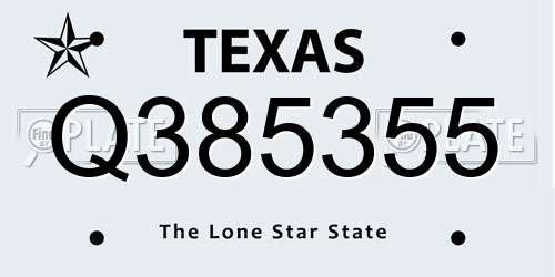 Q385355 Texas License Plate