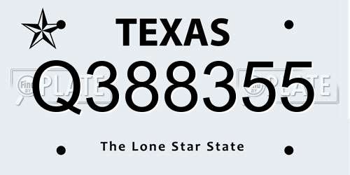 Q388355 Texas License Plate
