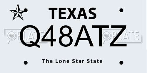 Q48ATZ Texas License Plate