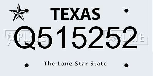 Q515252 Texas License Plate