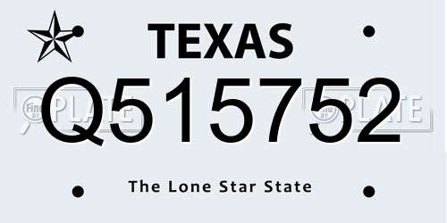 Q515752 Texas License Plate