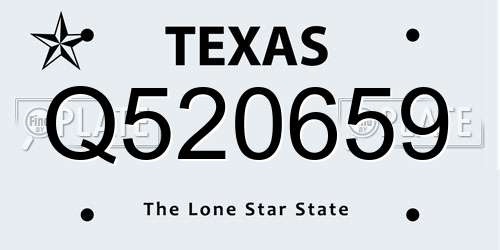 Q520659 Texas License Plate