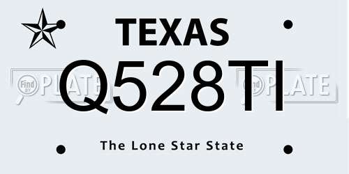 Q528TI Texas License Plate