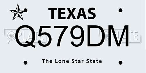 Q579DM Texas License Plate