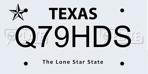 Q79HDS Texas License Plate