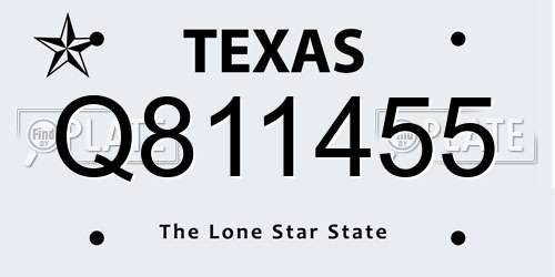 Q811455 Texas License Plate