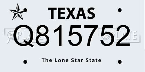 Q815752 Texas License Plate