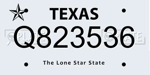 Q823536 Texas License Plate