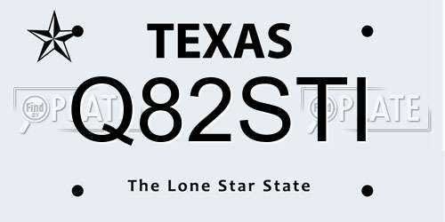 Q82STI Texas License Plate
