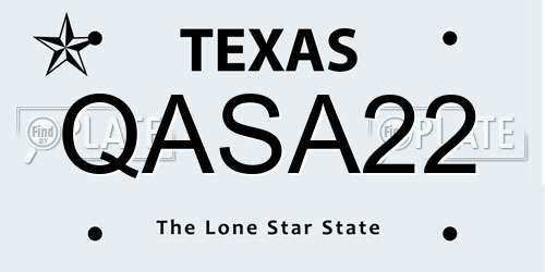 QASA22 Texas License Plate