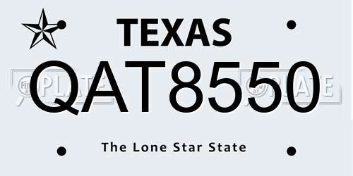 QAT8550 Texas License Plate