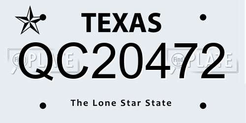 QC20472 Texas License Plate