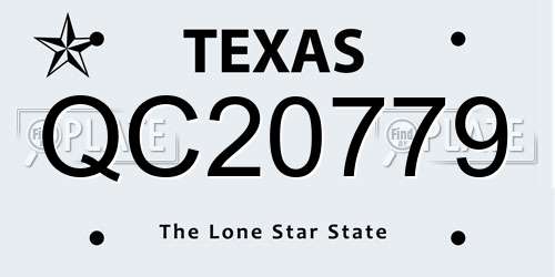 QC20779 Texas License Plate