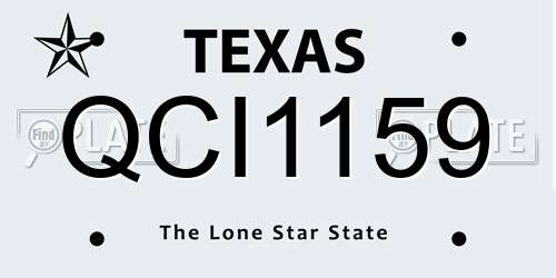 QCI1159 Texas License Plate