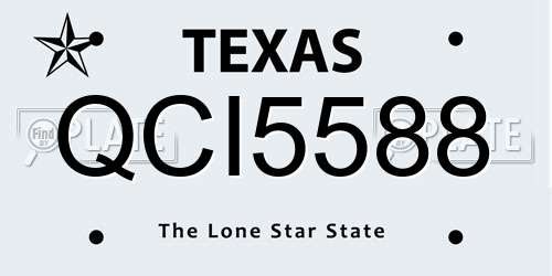 QCI5588 Texas License Plate