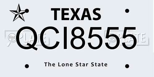 QCI8555 Texas License Plate