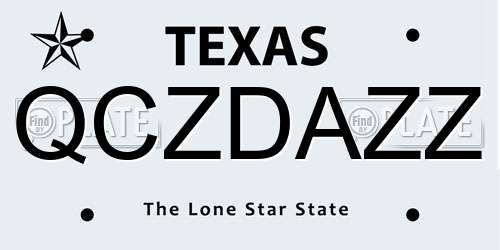 QCZDAZZ Texas License Plate
