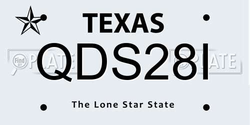 QDS28I Texas License Plate
