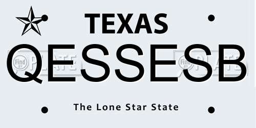 QESSESB Texas License Plate