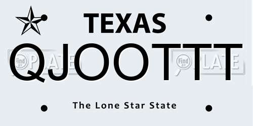 QJOOTTT Texas License Plate