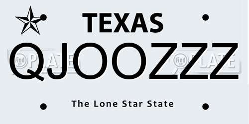 QJOOZZZ Texas License Plate