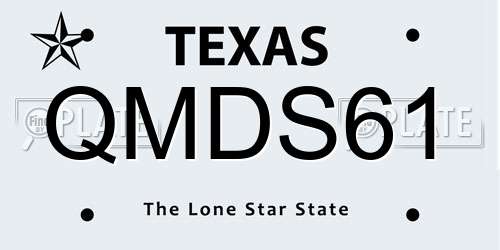 QMDS61 Texas License Plate