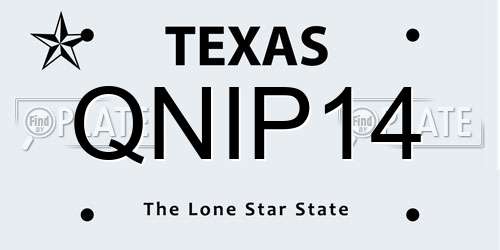 QNIP14 Texas License Plate