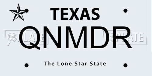 QNMDR Texas License Plate
