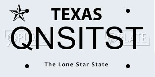 QNSITST Texas License Plate