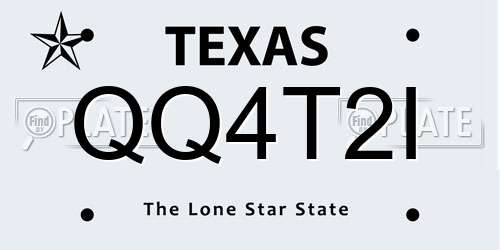 QQ4T2I Texas License Plate