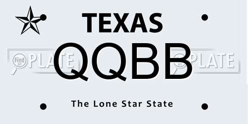 QQBB Texas License Plate