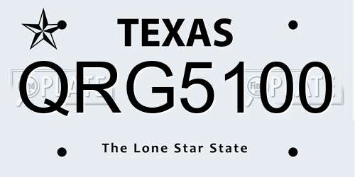 QRG5100 Texas License Plate