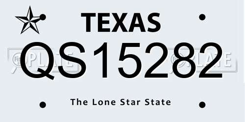 QS15282 Texas License Plate