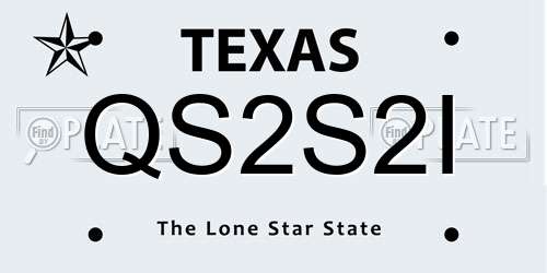QS2S2I Texas License Plate