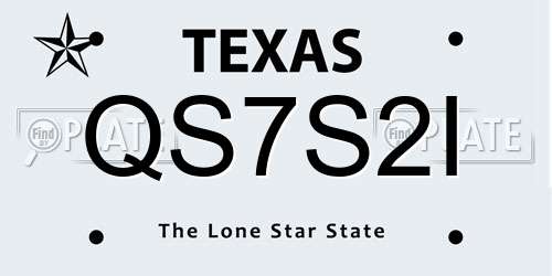 QS7S2I Texas License Plate