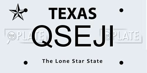 QSEJI Texas License Plate