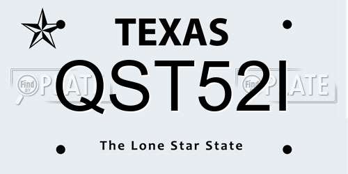 QST52I Texas License Plate