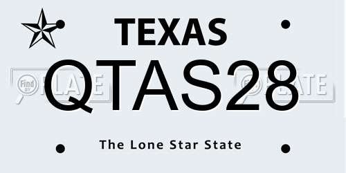 QTAS28 Texas License Plate