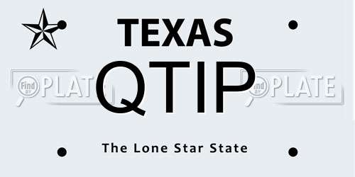 QTIP Texas License Plate