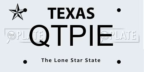 QTPIE Texas License Plate