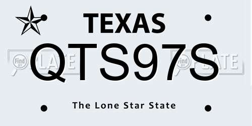 QTS97S Texas License Plate