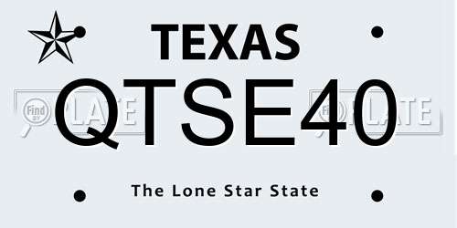 QTSE40 Texas License Plate