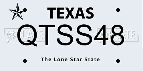 QTSS48 Texas License Plate