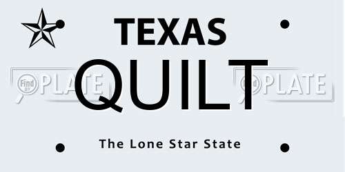 QUILT Texas License Plate